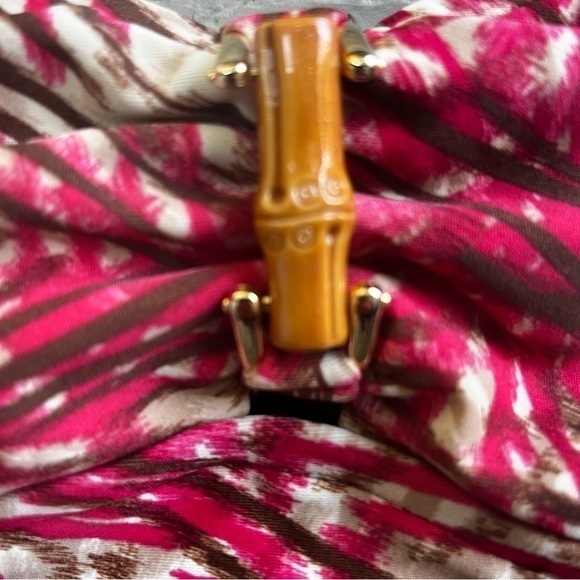 Mossimo Women Medium Tankini Top Only Halter Strap Swim Top Red multi - Picture 4 of 6